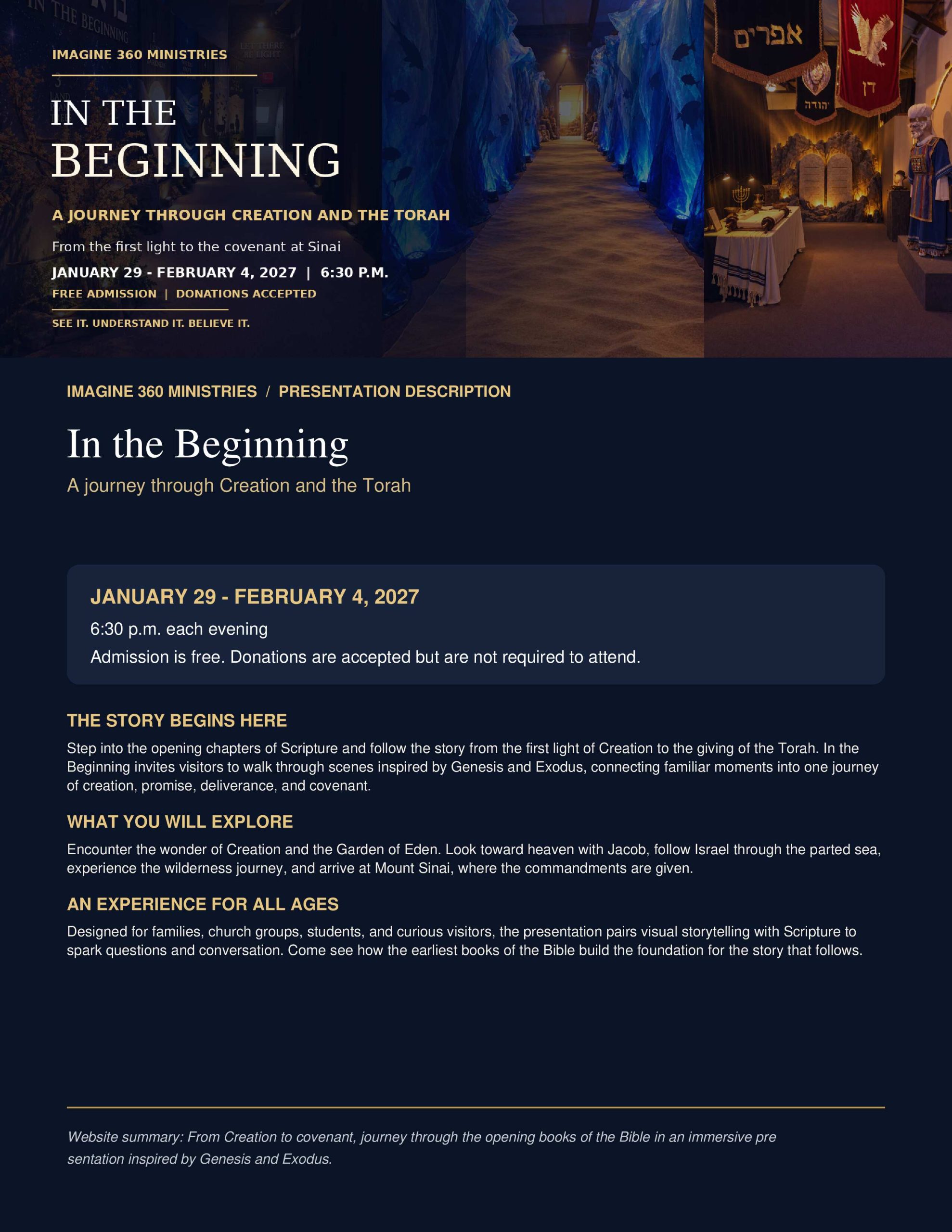 In The Beginning